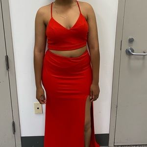 Two Piece Lace back Dress